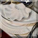 K01. White platters.